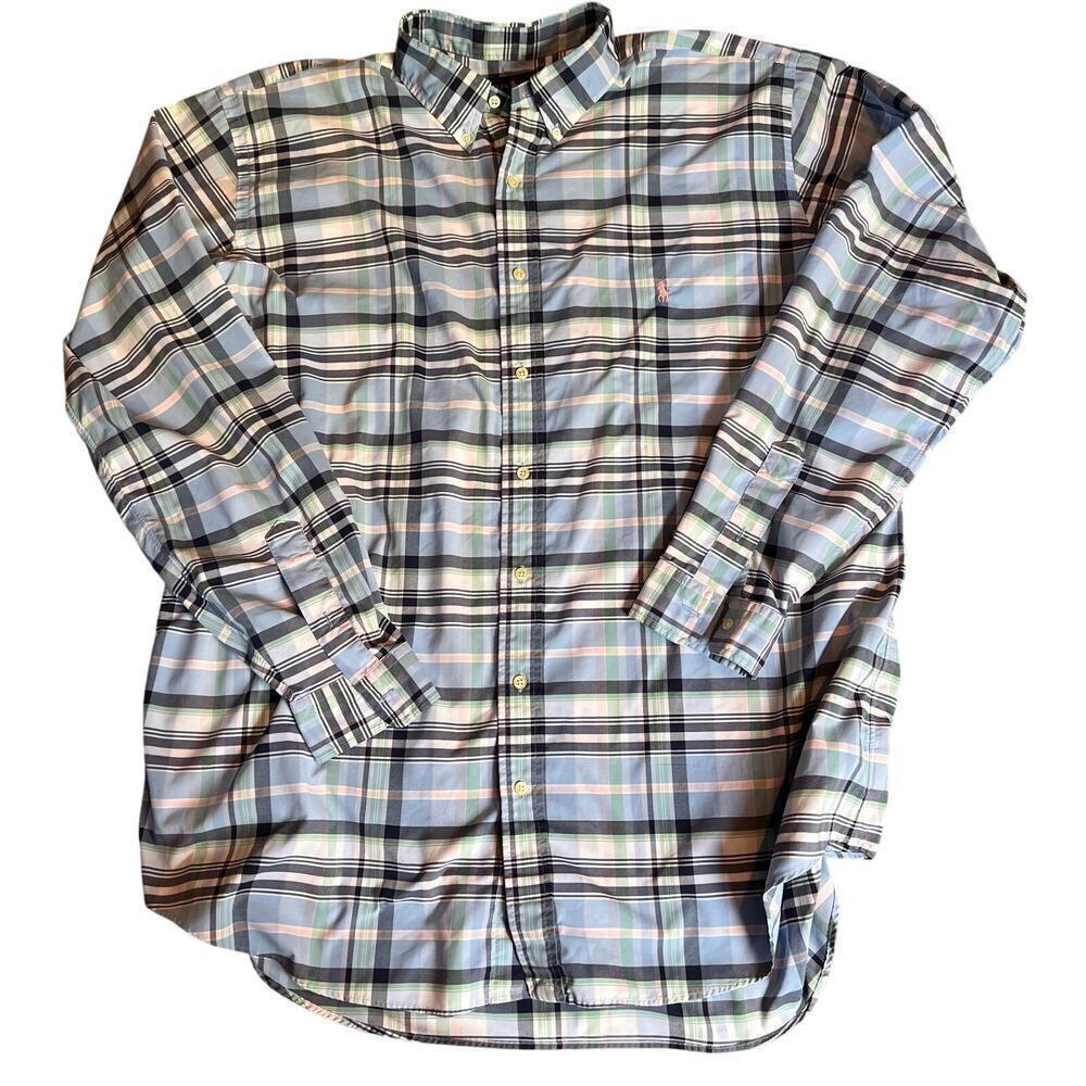 Ralph Lauren Performance Button Down Shirt. Polyester/Nylon. Size 2XL